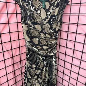 Lauren Ralph Lauren Brown and Black Snakeskin Dress